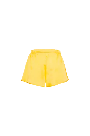 YARI: ORGANIC SILK SHORTS, MANGO COLOR