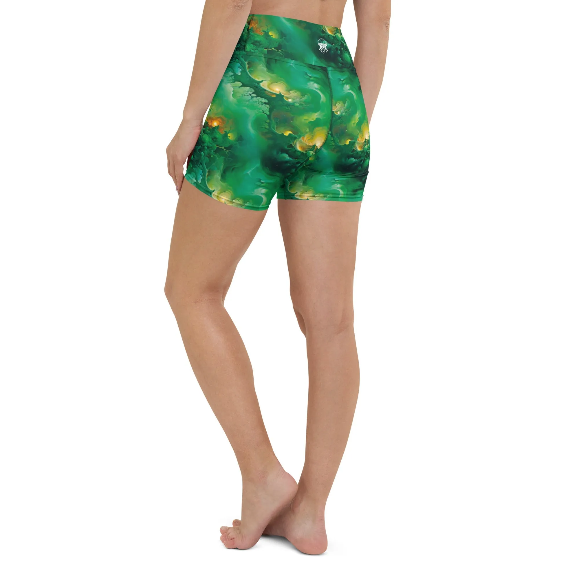 Yoga Shorts - Viridian Shroud