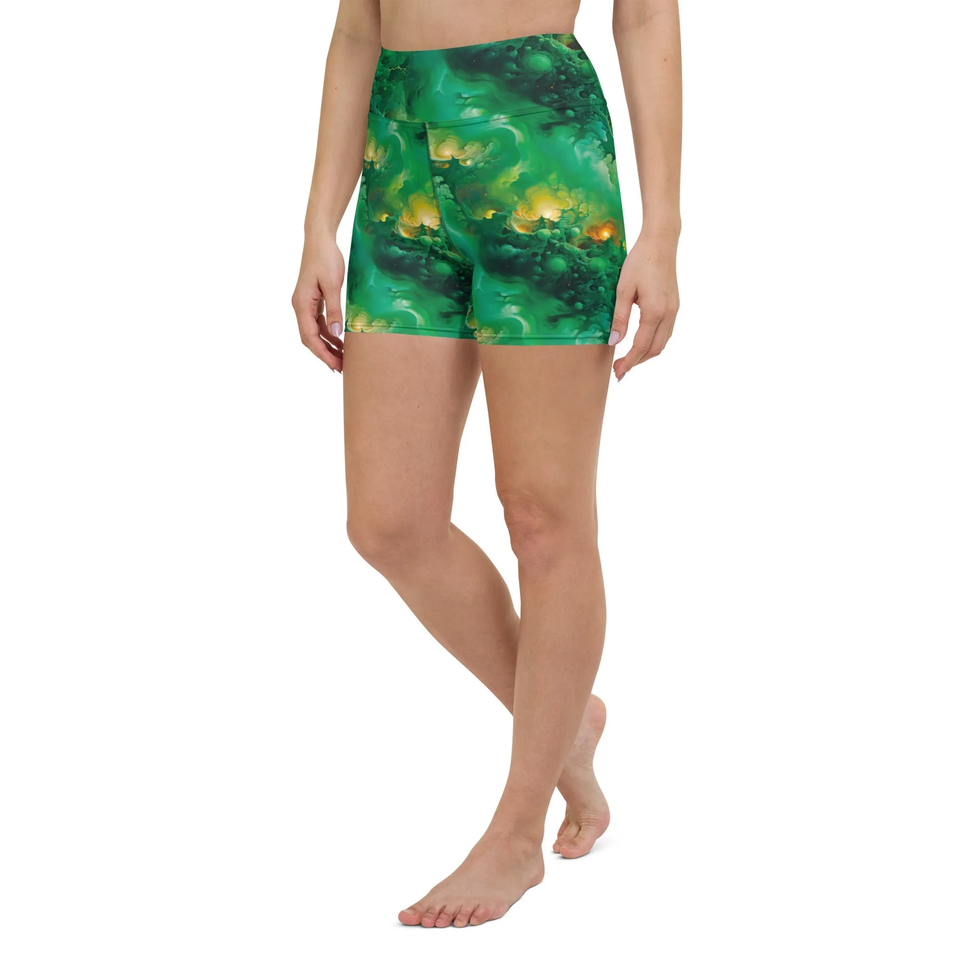 Yoga Shorts - Viridian Shroud
