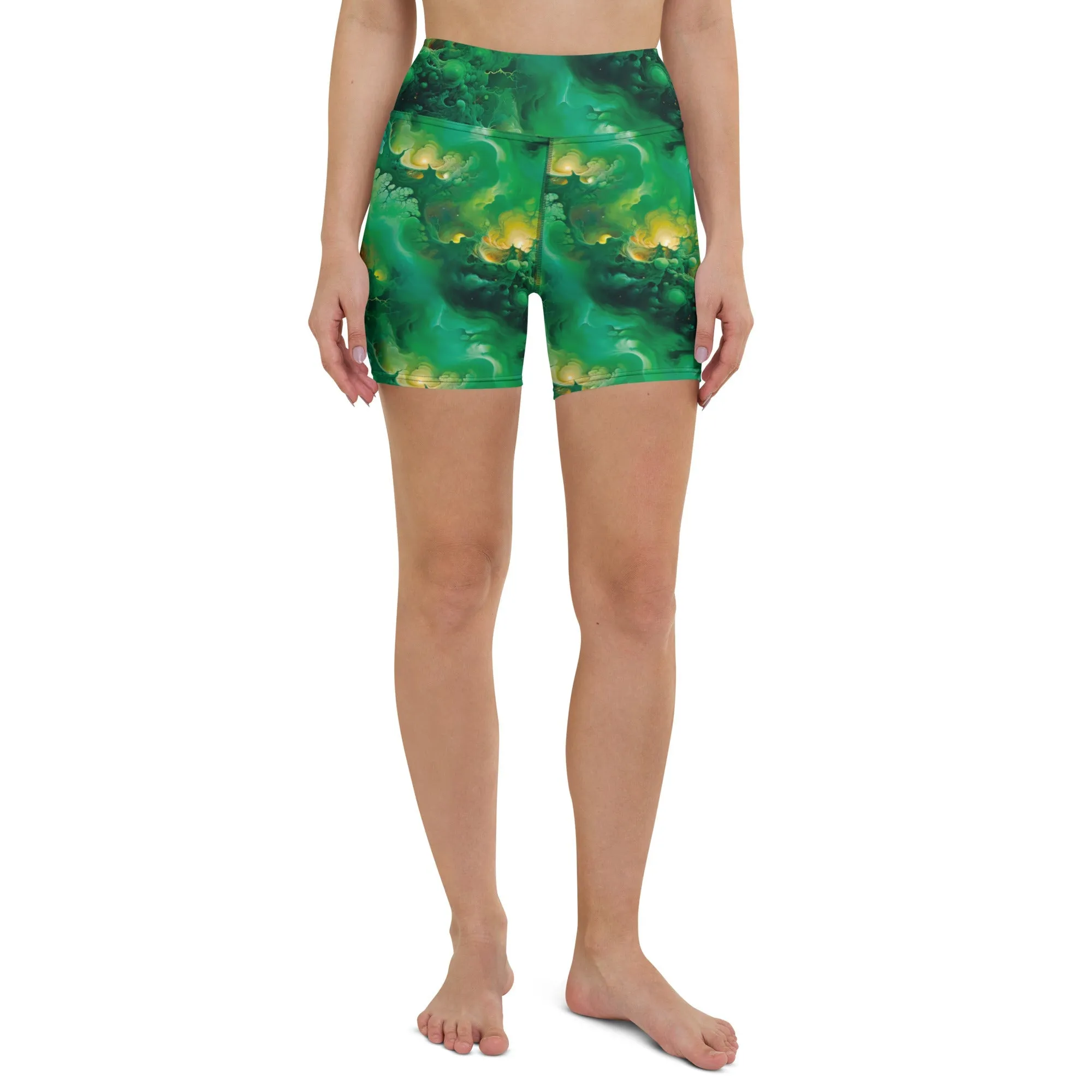 Yoga Shorts - Viridian Shroud
