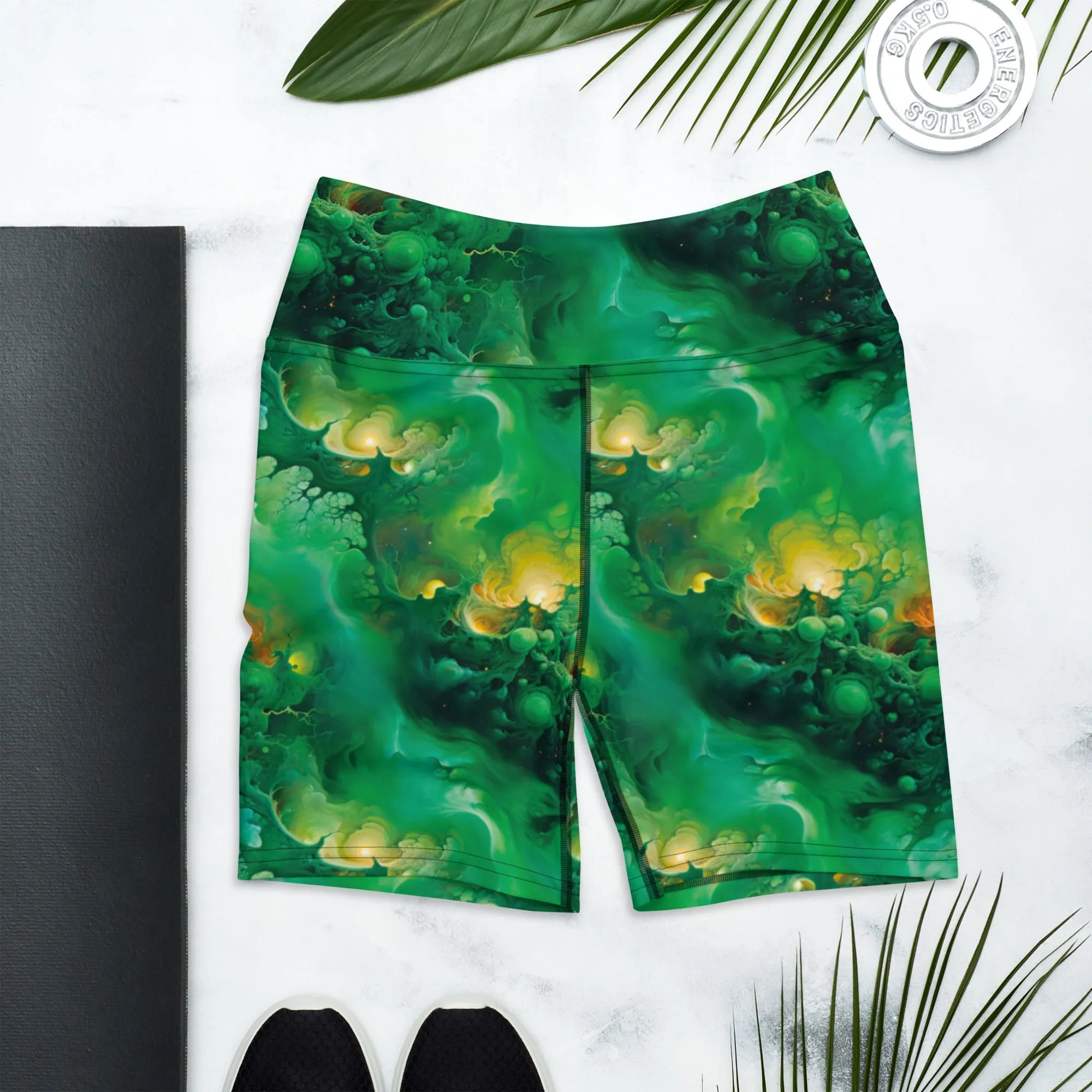 Yoga Shorts - Viridian Shroud