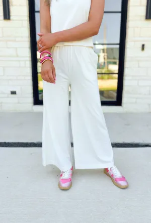 Z SUPPLY Scout Jersey Flare Pant in Sea Salt