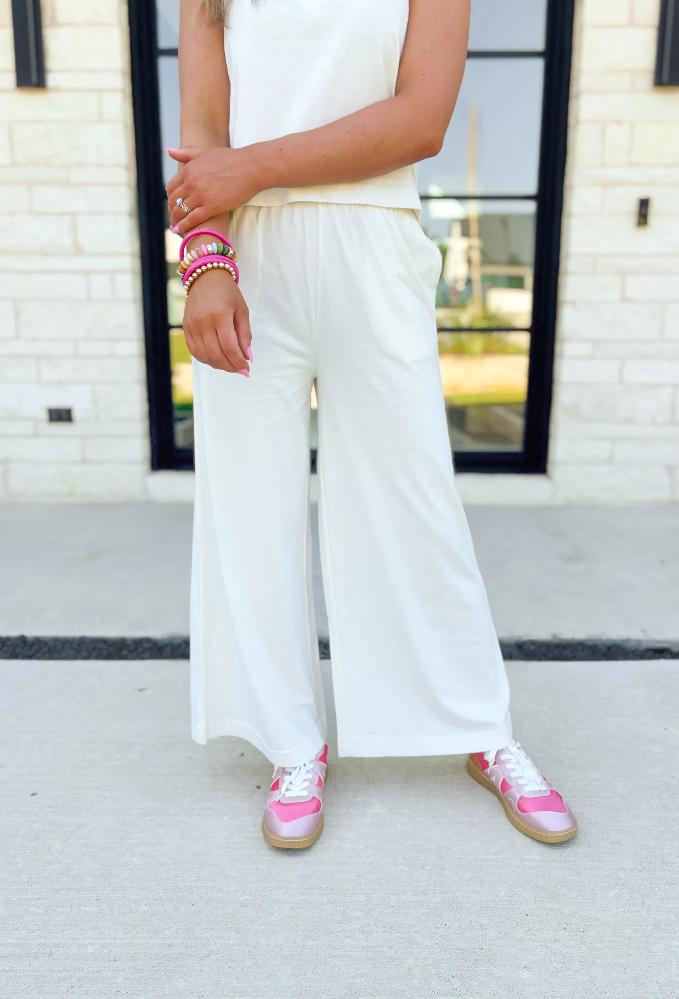 Z SUPPLY Scout Jersey Flare Pant in Sea Salt