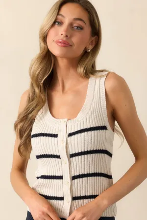 Z Supply Sea Salt Ivory Sycamore Stripe Sweater Vest